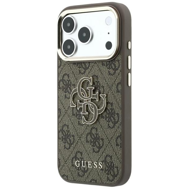GUESS futerał do IPHONE 18 Pro Max/17 Pro Max (Big Resin Logo 4G) brązowy