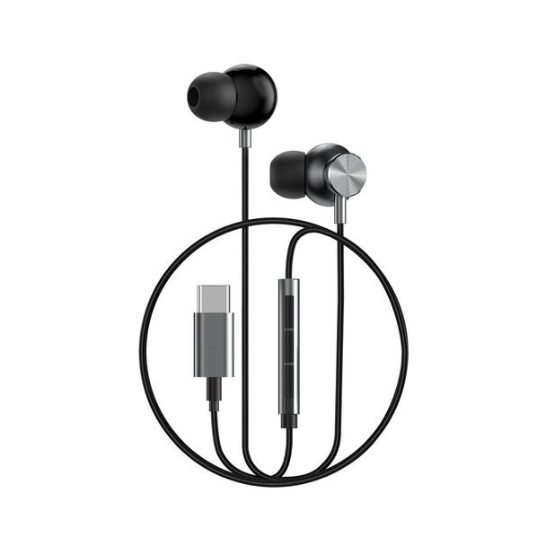 WiWU - Słuchawki stereo na kablu EB315 USB C (DAC) - szare
