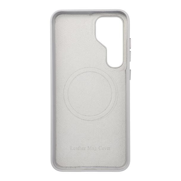 Futerał do Samsung S25 PLUS Leather Mag Cover zgodny z MagSafe szary