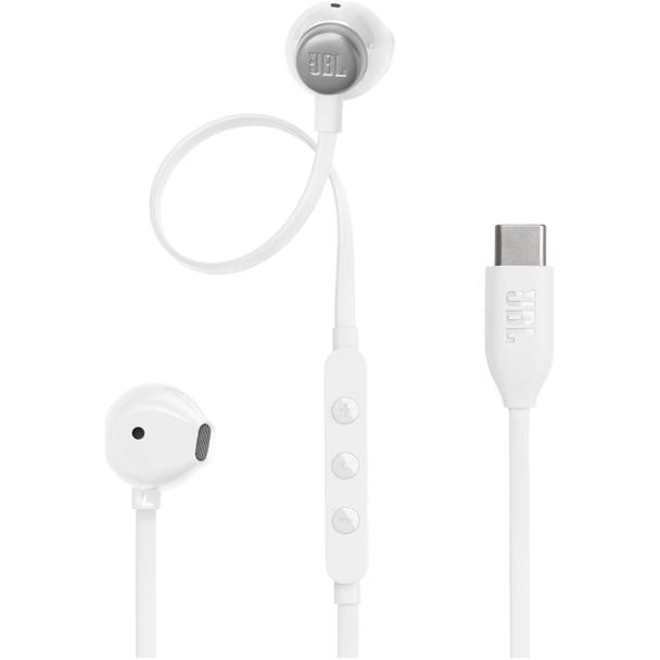 Słuchawki przewodowe douszne USB C JBL 305C białe