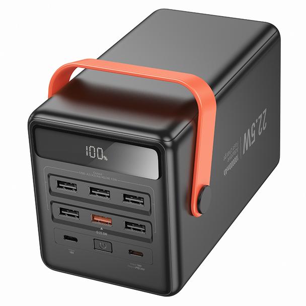 Powerbank Hoco 100000 mAh QC PD 2,4A 22,5W z wbudowaną latarką J142 black