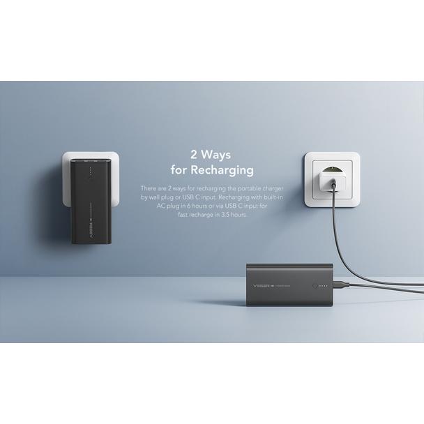 Powerbank Veger ACE100 (W1146) PD QC3.0 20W 10000 mAh czarny