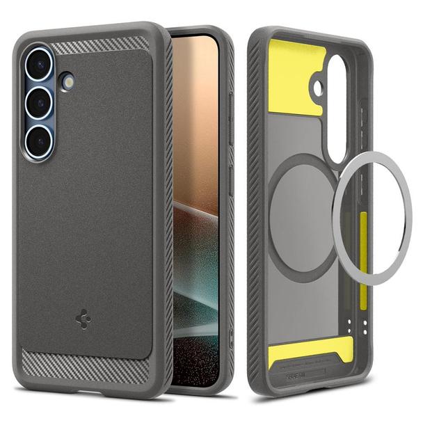 SPIGEN futerał RUGGED ARMOR MAG kompatybilny z MagSafe do SAMSUNG S25 marble grey