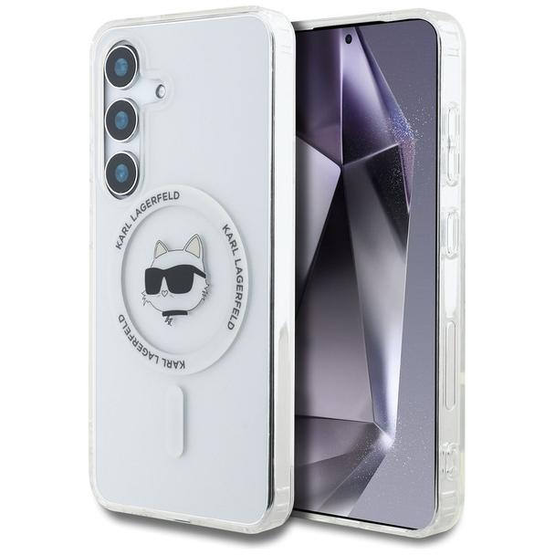 KARL LAGERFELD futerał do SAMSUNG S25 KLHMS25SHLSCHH (Magnetic IML Metal Choupette Head) biały
