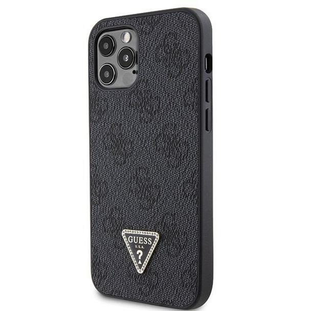 GUESS futerał do IPHONE 12 / 12 Pro GUHCP12MP4TDSCPK (Metal Logo Starss Crossbody) czarny