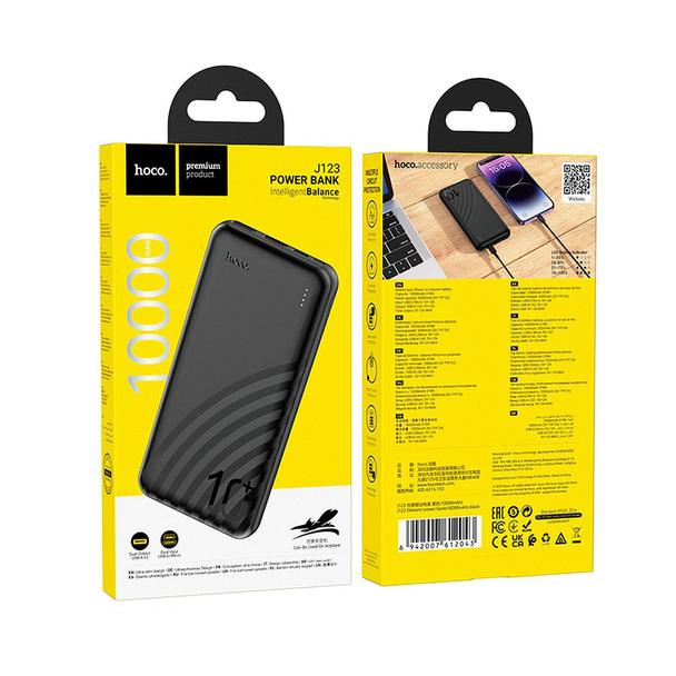HOCO powerbank 10000 mAh 2A J123 czarny