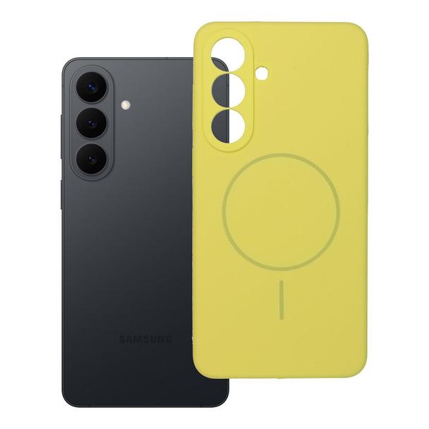 Futerał do Samsung S26 PLUS Silicone 2mm zgodny z MagSafe żółty