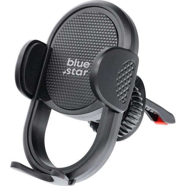 Uchwyt na telefon do samochodu grawitacyjny Blue Star Smart Lock Smile do kratki czarny