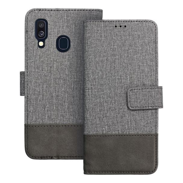Etui z klapką na Samsung A40 Gomma Book szare