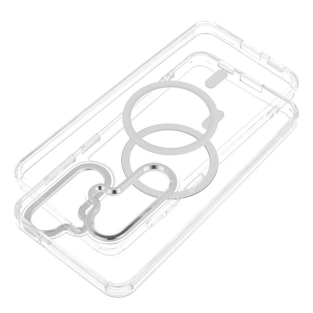 Etui na Samsung A07 / A08 Frame Clear Hybrid Mag Cover zgodny z MagSafe transparentne
