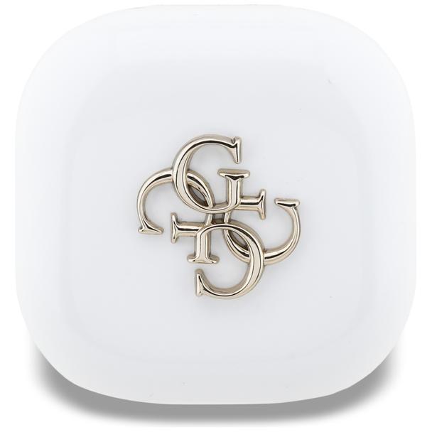Słuchawki bezprzewodowe douszne Guess TWS 4G Metal Logo białe