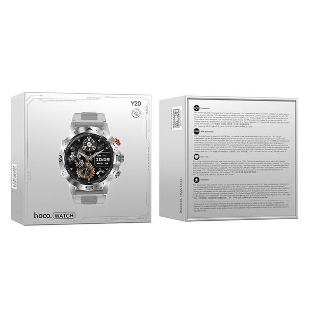 Smartwatch Hoco 1,53" TFT IP68 z funkcją rozmowy Y20 srebrny