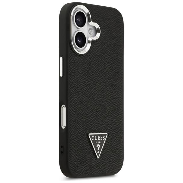 GUESS futerał do IPHONE 17 kompatybilny z MagSafe GUHMP17SPGTSPSK (Grained PU Triangle Logo) czarny
