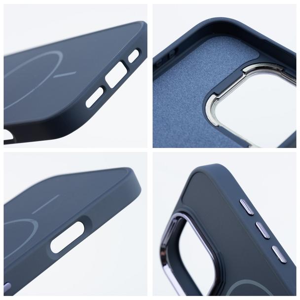 Futerał do iPhone 14 PRO Frame Mag Cover zgodny z MagSafe granatowy
