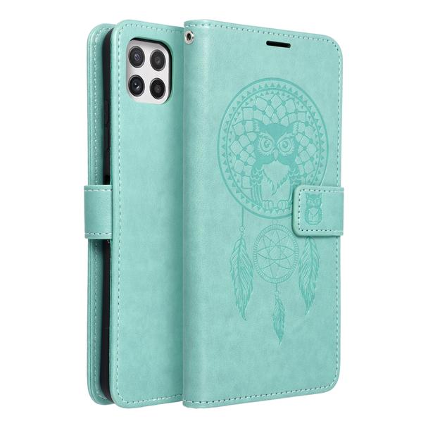 Etui z klapką na Samsung A22 5G Mezzo Book łapacz snów zielone
