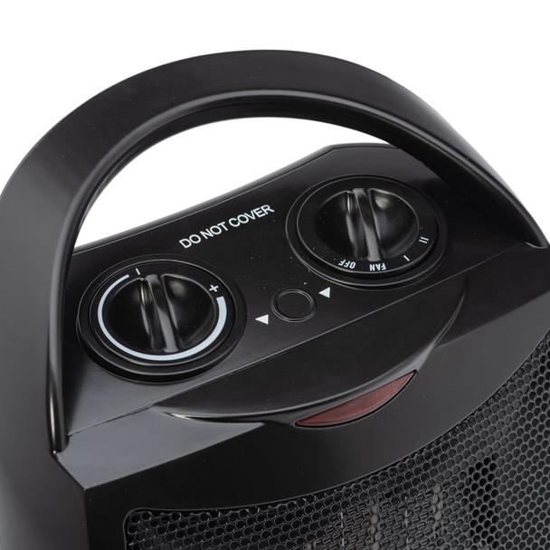 Termowentylator grzejnik ceramiczny 1500W  RC-K-398 czarny