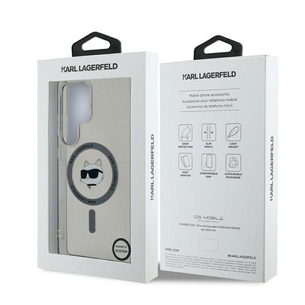 KARL LAGERFELD futerał do SAMSUNG S25 Ultra KLHMS25LHLSCHK (Magnetic IML Metal Choupette Head) czarny