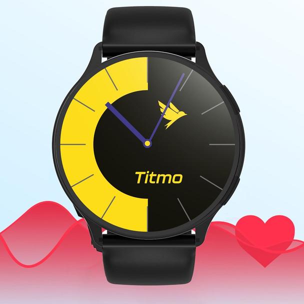 Smartwatch TITMO O-200 (GPS, AMOLED, bluetooth call, pasek silikonowy) czarny 0INT