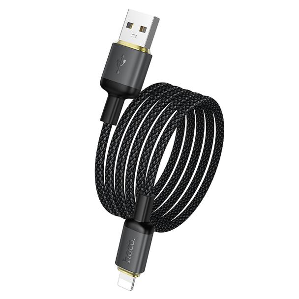 Kabel USB A do Lightning Hoco 2,4A 1 m X128 Benefit czarny
