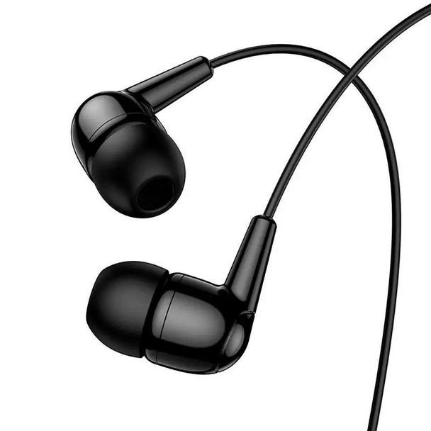 Słuchawki przewodowe douszne USB C Hoco M97 czarne