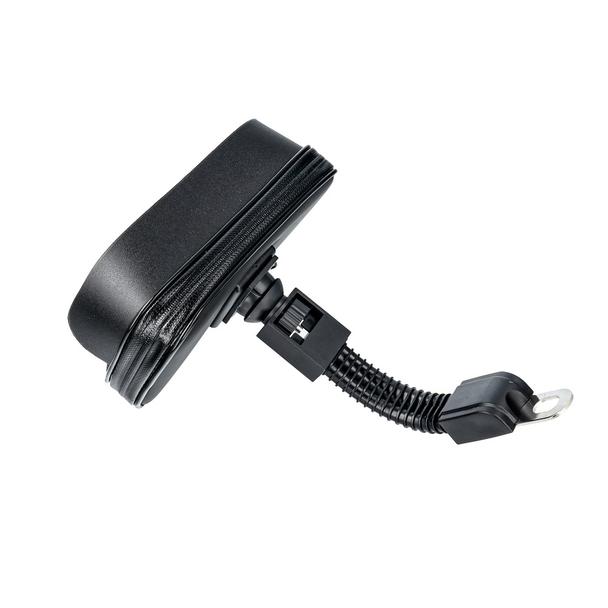 Uchwyt motocyklowy na zamek wodoodporny z daszkiem ( 5,5" - 6,3" ) czarny