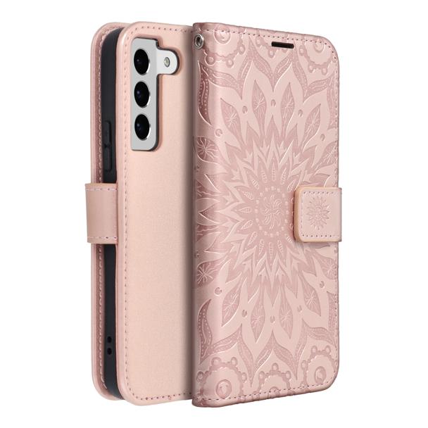 Etui z klapką na Samsung S22 Mezzo Book mandala złoto-różowe