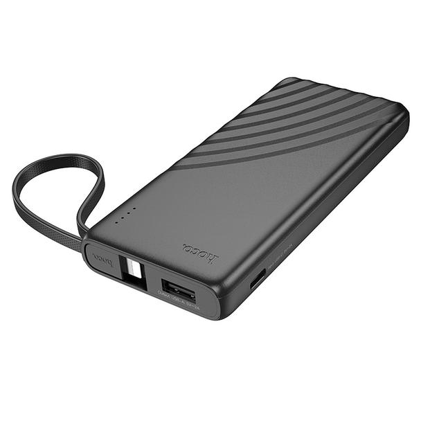Powerbank Hoco 5000 mAh 2A z wbudowanym kablem Lightning J129 czarny