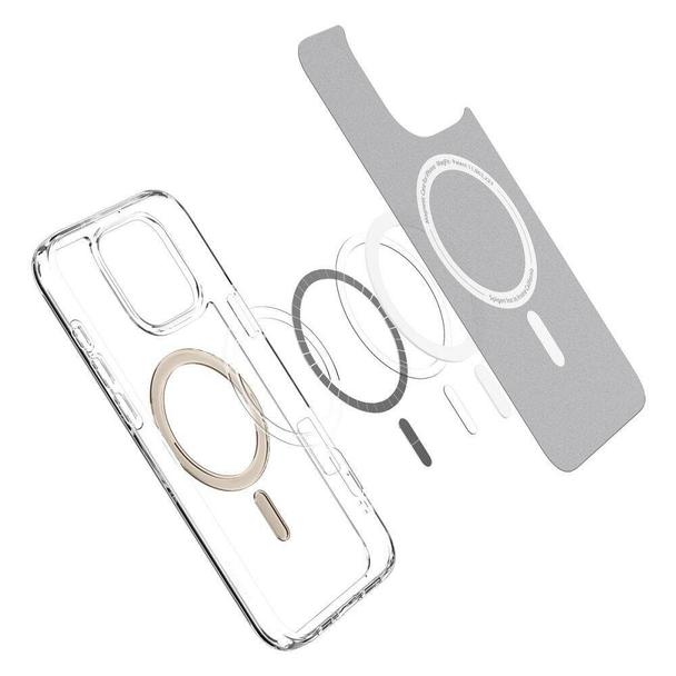 SPIGEN futerał ULTRA HYBRID MAG kompatybilny z MagSafe do IPHONE 16 Pro Max gold