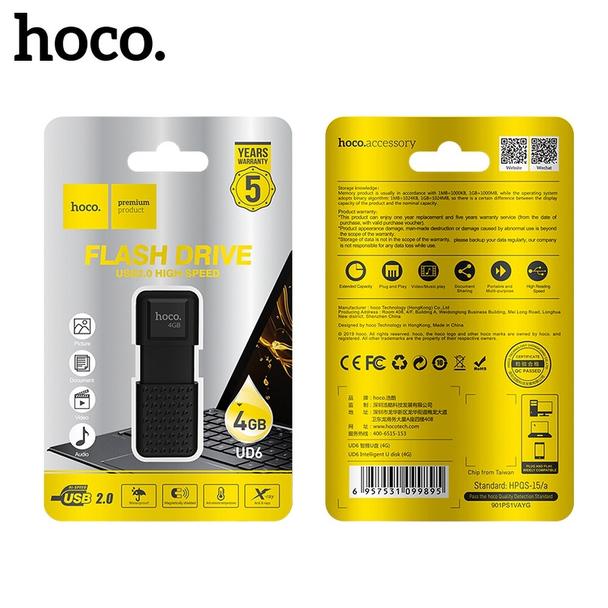 Pendrive 4GB USB 2.0 (USB A) Hoco UD6 czarny