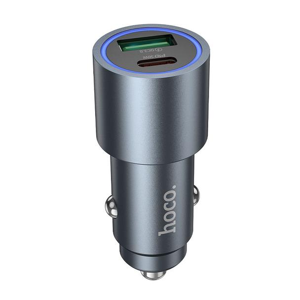 Ładowarka samochodowa Hoco USB A + USB C QC3.0 PD 48W Z60 czarna