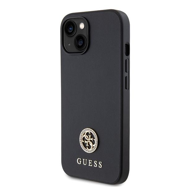 GUESS futerał do IPHONE 13 / 14 / 15 GUHCP15SPS4DGPK (Strass Metal Logo) czarny