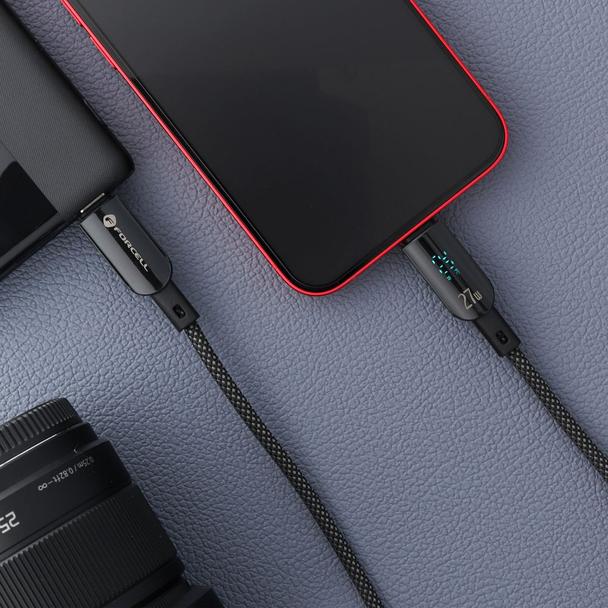 Kabel USB-C do Lightning Forcell F-Energy PD 3A 27W Digital 1,2 m C276 czarny