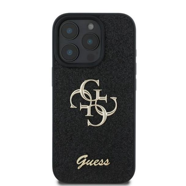 GUESS futerał do IPHONE 16 Pro GUHCP16LHG4SGK (Fixed Glitter Big 4G) czarny