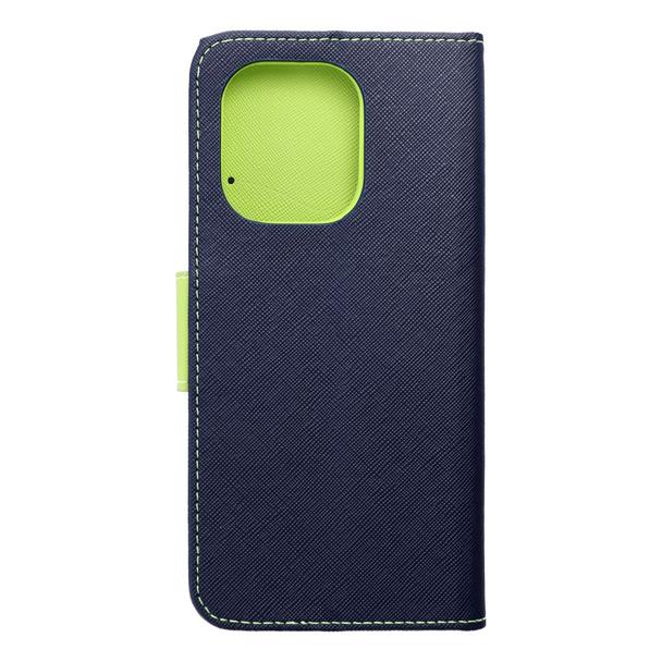 Etui z klapką na Xiaomi Redmi NOTE 13 4G Fancy Book granatowo-limonkowe