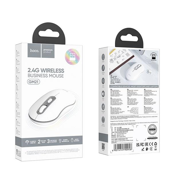 Myszka bezprzewodowa Hoco 2,4G 1600 dpi GM21 biała