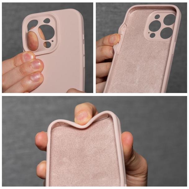 Etui na iPhone 18 Pro / 17 Pro Silicone 2mm (camera protection) pudrowy róż