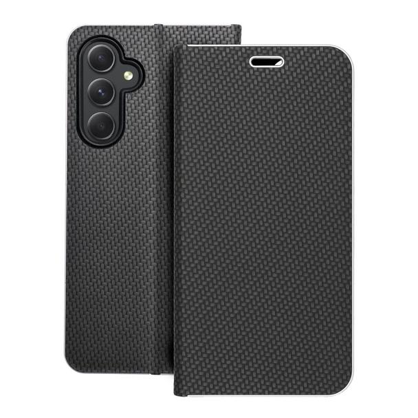Etui z klapką na Samsung A54 5G Luna Book Carbon czarne