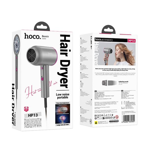 Suszarka do włosów Hoco HP13 czerwony róż