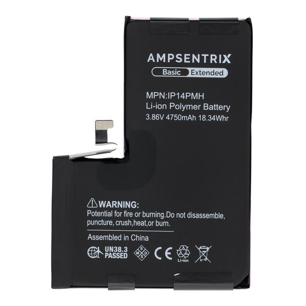 AmpSentrix Basic bateria do iPhone 14 Pro Max (zwiększona pojemność 4750 mAh)