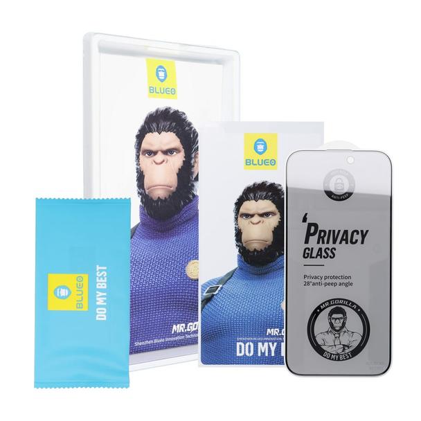 Szkło Hartowane 5D do Samsung S25 Mr. Monkey Glass (Anti-Peep Strong Privacy) czarne