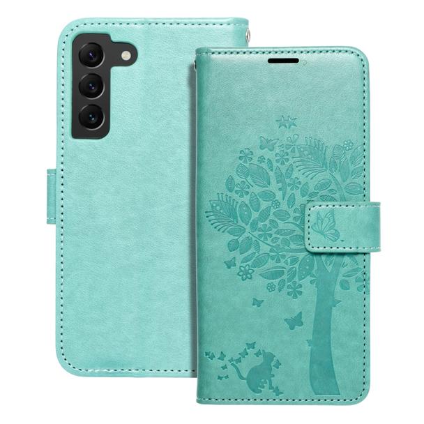 Etui z klapką na Samsung S22 Mezzo Book drzewo zielone