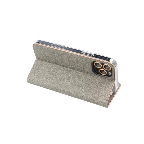 Etui z klapką na Xiaomi Redmi NOTE 15 5G Luna Book Gold srebrne