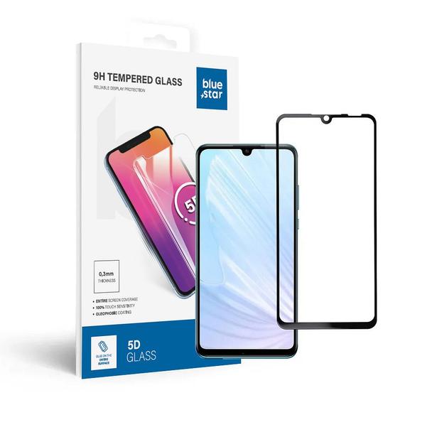 Szkło hartowane do Huawei P30 LITE (full glue / case friendly) Blue Star 5D czarne