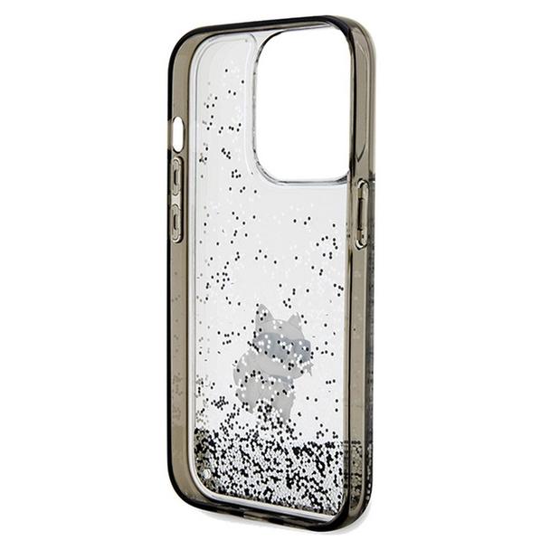 KARL LAGERFELD futerał do IPHONE 14 Pro Max KLHCP14XLKCNSK (Liquid Glitter C) transparentny