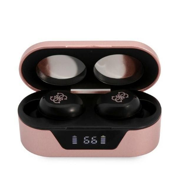 GUESS słuchawki bezprzewodowe bluetooth TWS + stacja dokująca GUTWST31EP (BT5 Classic) różowe