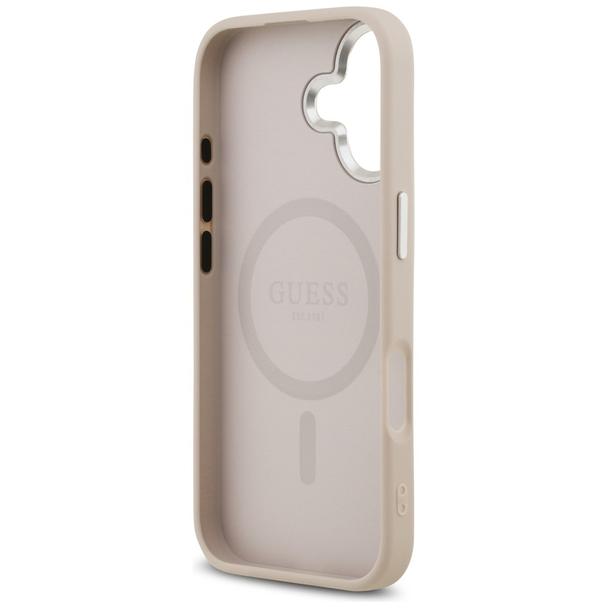 GUESS futerał do IPHONE 17 kompatybilny z MagSafe GUHMP17SPSDTSCMP (PU W/ Triangle Logo) różowy