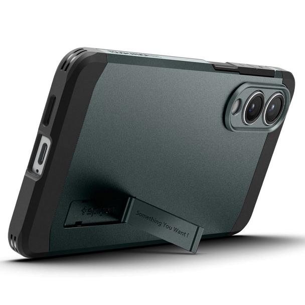SPIGEN futerał TOUGH ARMOR kompatybilny z MagSafe do SAMSUNG S25 Edge abyss green