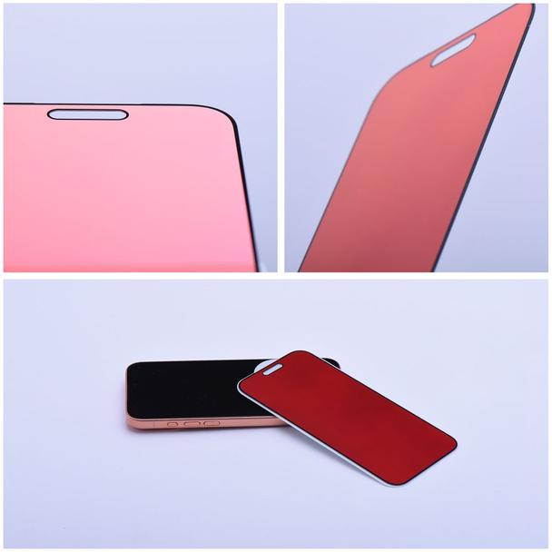 Szkło hybrydowe 5D do iPhone 16 PRO MAX Bestsuit Flexible Colorfull Privacy 180 magenta