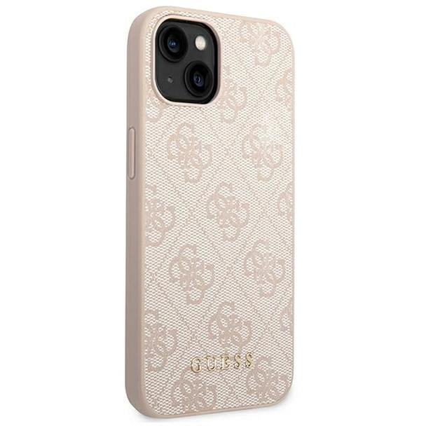 GUESS futerał do IPHONE 14 GUHCP14SG4GFPI (4G Gold Logo) różowy