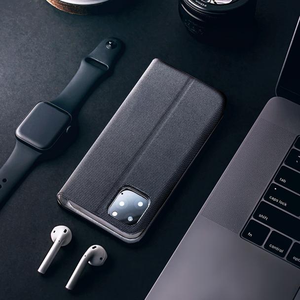 Etui z klapką na iPhone 17 Sensitive Book czarne